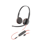 Poly Blackwire C3225 Stereo USB-C Headset (80S04A6) – Binaural Corded Headset with Noise-Cancelling Mic and Inline Controls (80S04A6)