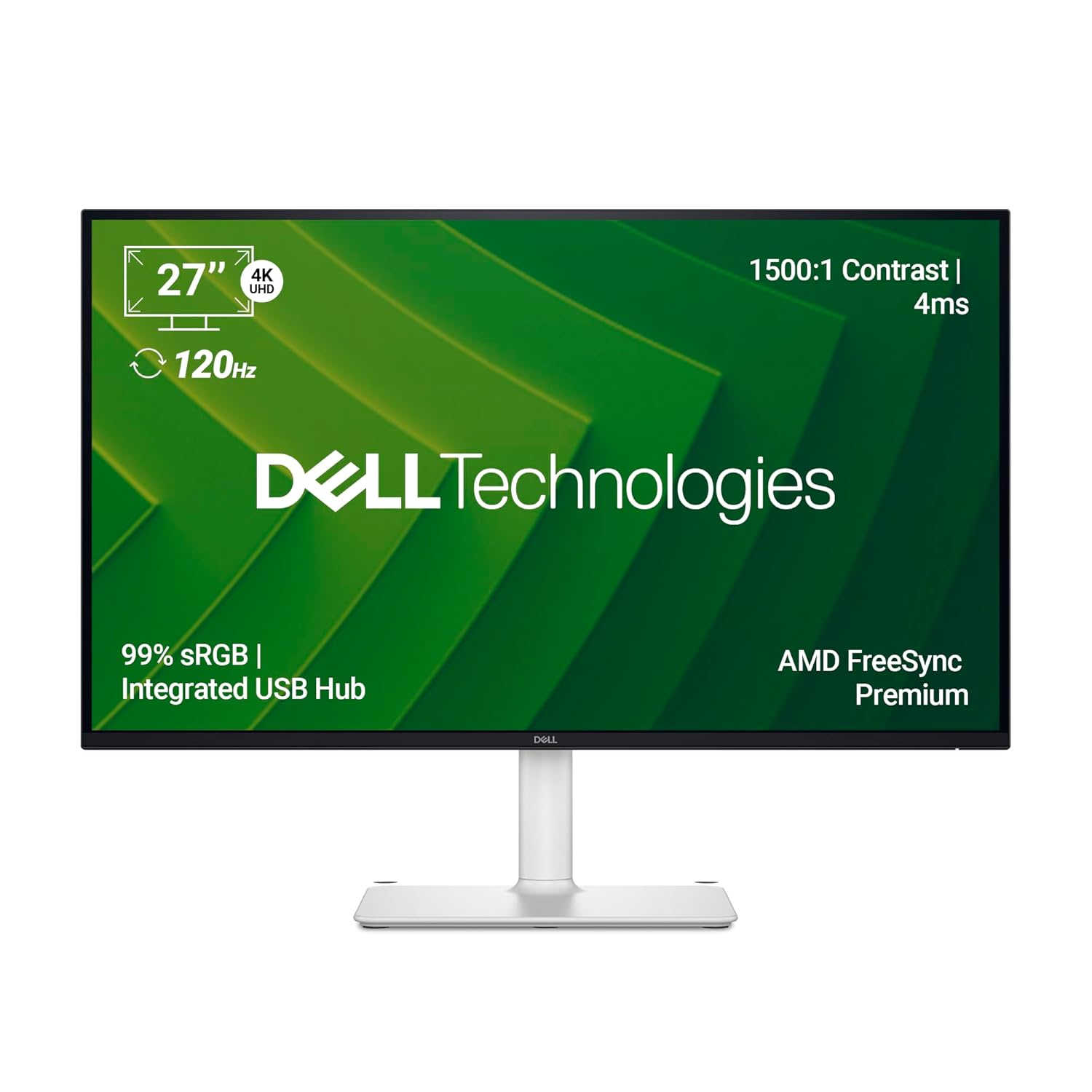 Dell S2725QC 27"/68.58 cm USB-C Monitor|Titan Grey|IPS 120Hz| 350 cd/m2 |4 ms, Contrast 1,500:1| Tilt, Height, Pivot & Swivel Adjustable|Ports: 2X HDMI| 2 * 5W Speakers|99% SRGB |AMD Freesync Premium - Image 5