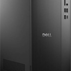Dell Tower ECT1250 Desktop Computer, Intel Core i3-14100 Processor, 8GB RAM, 512GB SSD, Intel UHD Graphics 730, No OS, Black