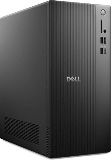 Dell Tower ECT1250 Desktop Computer, Intel Core i3-14100 Processor, 8GB RAM, 512GB SSD, Intel UHD Graphics 730, No OS, Black