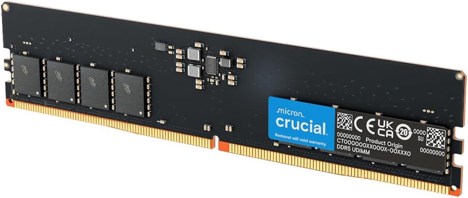 Crucial Ram 32GB DDR5 4800MHz CL40 Desktop Memory Black - CT32G48C40U5