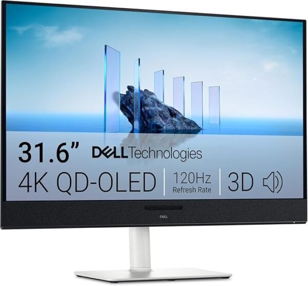 Dell 32 Plus Monitor - S3225QC, 4K UHD (3840x2160), 120Hz, QD OLED, 0.03ms, AMD FreeSync Premium Pro, HDR True Black 400, Dolby Vision, Built-in Speakers, 3 USB-C, HDMI, 3 Year Warranty