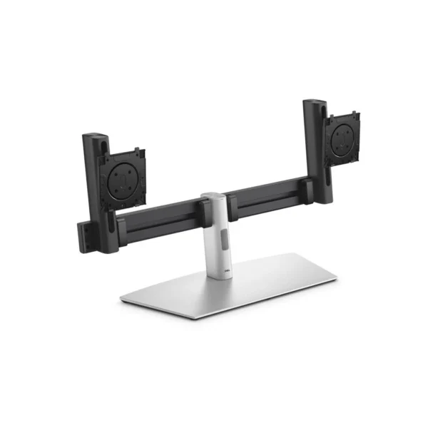 Dell Dual Monitor Stand MDS26 – Adjustable Height, Tilt, Swivel, 2x 19"-27" Displays, VESA 100x100, Black-Silver