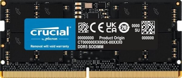 Crucial Basics 16GB DDR5 4800MT/s CL40 SODIMM 260-pin 1.1V Laptop MemorY