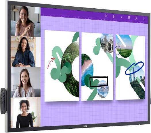 54.6" Dell P5525QC 4K Conference Room Monitor – IPS 3840x2160@60Hz, USB-C 90W, 2x10W Audio, HDMI 2.0, DP 1.4, RJ45